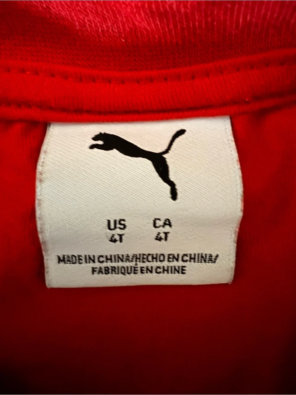 Puma Red Kids Logo Tee